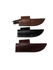 Leather Knife Sheath Made To Fit A Small Selkirk Fixed Blade Knife. Sheath Only