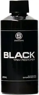 Snow Foam Premium Black Trim Restorer – Restore Faded Plastic, Vinyl & Checkered Plates – UV Protection & Hydrophobic Formula – Car, Truck, Caravan & SUV Exterior Trim Restorer
