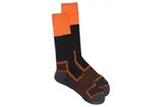 12 X Rio No Hole Reinforced Socks Black/ Grey/ Orange Comfortable Crew