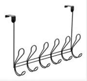 Room Essentials 085-03-2834 Dolen Over The Door 6 Hook Rail Black