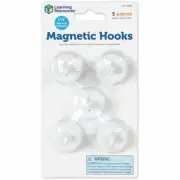 Learning Resources Original Magnetic Hooks 1.1/4" D 5/PK White LER2698