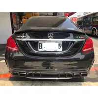 在飛比找蝦皮購物優惠-賓士 Benz W205 S205 C63款碳纖維後下巴 C