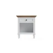 Enzo Nightstand Bedside Table White - White