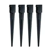 Metal Fence Post Anchor Ground Spike 36 x 4 x 4 Inches Pack of 4