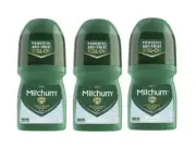* 3 x Mitchum for Men Anti-Perspirant Deodorant Roll-On 50mL Unscented