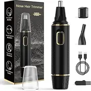 XOOMRSCP Nose Hair Trimmer for Men, 2025 Painless USB Rechargeable Nose Hair Trimmer, Ear and Nose Hair Trimmer for Men, Professional Facial Hair Trimmer with IPX7 Waterproof Dual Edge Blades