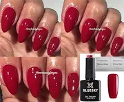 Bluesky Dark Red Gel Nail Polish 10 ml, Red