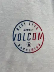 Volcom On Lock Short Sleeve Mens Tee White XL A5001914 Stone