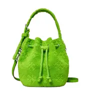 T MONOGRAM TERRY MINI BUCKET BAG One size bright fern green