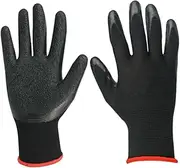 BAZEITFLOW 1 Pair Gardening Gloves Waterproof Work Gloves Hands Gloves Men Protective Claws Grip Nettle Puncture Outdoor Heated Gloves Heavy Duty Garden Gloves Weeding Gloves Black Emulsion
