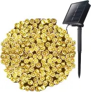 Solar Christmas String Lights Outdoor 72Ft 200LED 8 Modes Green Wire Warm White