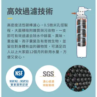 【3M】3US-F004-5 S004淨水器專用替換濾心【3US-S004-5｜S301主體濾心｜除鉛｜3M授權經銷】