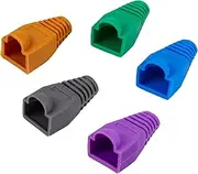 NUOBESTY 100Pcs Network Boots Cover Plastic Connector Protection for Ethernet Cables Durable Dustproof Plug Covers Compatible Mixed Colors
