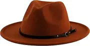 [Jastore] Kids Girls Boys Classic Wide Brim Bowknot Floppy Fedora Hat Wool Felt Bowler Cap