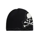 [Mastermind Japan] Mastermind Japan-Black Wool Hand Stitch Beanie-Uomo M STAND