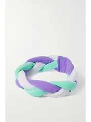 [Cordova] Cordova - The Rope Tow Color-block Braided Padded Jersey Headband - Lavender - One size One size Purple