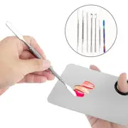 Stainless Steel Dual Heads Spatula Mixing Stick Foundation Mixing Make Up T===