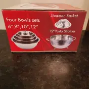 Deluxe Colander Cuisine Set VLS-DLXPS Tesoro 6 Pieces