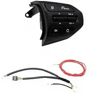 DEMULAX Car Cruise Control Button, for Kia, K2, for RIO 2017 2018 2019, for Picanto Steering Wheel Control Buttons Phone Cruise Control Volume Switch Car Accessories Vehicle Speed Control Button(BLACK