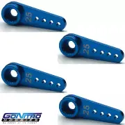 Go Nitro Hobbies 25T Small Aluminum One Way Servo Arm 4 Blue Futaba / Savox