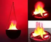2x LED Artificial Fire Lamp Fake Flame 3D Fire Campfire Centerpiece Torch Light