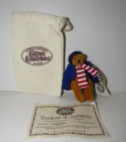Ganz Cottage Collectibles Miniatures Jeremy Bear W/ COA, Tags and Pouch CC7602