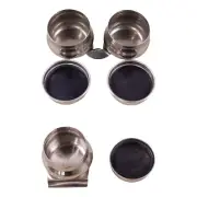 Double Dipper Painting Pots Container Cup Metal Pallete Cup for Drawing