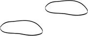 CAXUSD 2pcs Elastic Record Player Belt 40cm Turntable Belt Replacement Fit for Phonograph