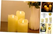 Flameless Candles with Remote - Realistic 3D Flickering LED Candles,24H Clear