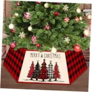 Christmas Tree Collar Buffalo Plaid Christmas Tree Collar for Red Black Tree