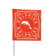 Redcliffe Dolphins NRL Square Game Day Flag * On a pole
