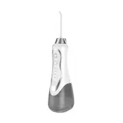 Cordless Water Dental Flosser, Portable Oral Irrigator with Tongue Brush, 4 Nozzles, Rechargeable, IPX7 Waterproof, White
