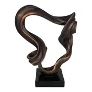 [Florabelle Living] Antique Bronze Ribbon Statue On Stand