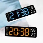 Modern Digital Alarm Clock with Date Display and Temperature Indicator