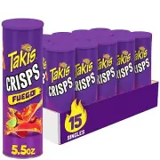 Takis Fuego Crisps, Hot Chili Pepper & Lime Flavored Potato Crisps, 5.5 oz Sh...