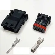 Dj7028-1.2 Car Small Sealed Waterproof 2p3p4p Rearview Mirror Connector Mx19002s51 Sensor Male And Female Socket Sheath (Color : 3p, Size : 5sets)