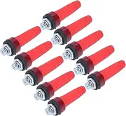 10Set Welding Cable Panel, Welding Cable Quick Fitting, Rubber Brass European Welding Machine Quick Plug Socket