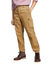 NAUTICA Men's Classic-Fit Corduroy Cargo Pocket Jogger Tuscany Tan Size 34 x 32
