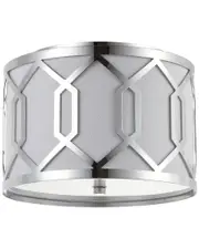 JONATHAN Y Designs Hex 2-Light 12.5in Metal Flush Mount