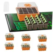 Seedling Trays + Heat Mat 10''x20.7'', 6 Pack 72 Cells Plant Grow Starter