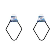2PK Formula Sports PVC Diamond 9-Ball Billiard Rack 2 1/4" Size - Black