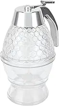 XIASABA Syrup Honey Squeezing Dispenser European Style Kitchen Liquid Storage Seasoning Jar Made Of Acrylic ABS And Stainless Steel For Home Kitchen Ideal For Storing Honey Syrup