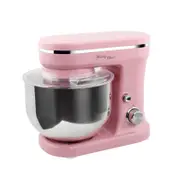 Healthy Choice 1200W 5L Mix Master Kitchen Stand with Whisk and Beater (Pink)