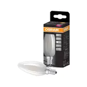 Osram 4W 470lm Cool White Frosted Filament LED Candle E14 Globe