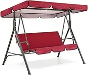 Porch Swing Cover Sunproof Waterproof, Oxford Cloth Canopy Replacement for 3 Seat Outdoor Garden Chair