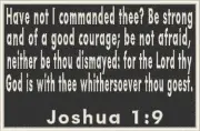 JOSHUA 1:9 Christian Military Patch W/ VELCRO® Brand Fastener Emblem