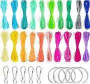 Acrsikr String Gimp Plastic Lacing Cord for Bracelets Scoubidou Craft Kits 20 Colors