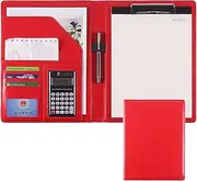 PU Leather A4 Business Padfolio Portfolio Document Organizer Business Card Holder for Conference Interview