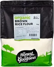 Honest to Goodness, Organic Brown Rice Flour, 5 Kilograms - Fine in texture, Nutty and earthier flavour and naturally gluten free! An excellent alternative flour.