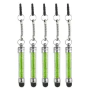 5pcs Stylus Pen for Touch Screens Crystal Diamond Capacitive Pens, Green